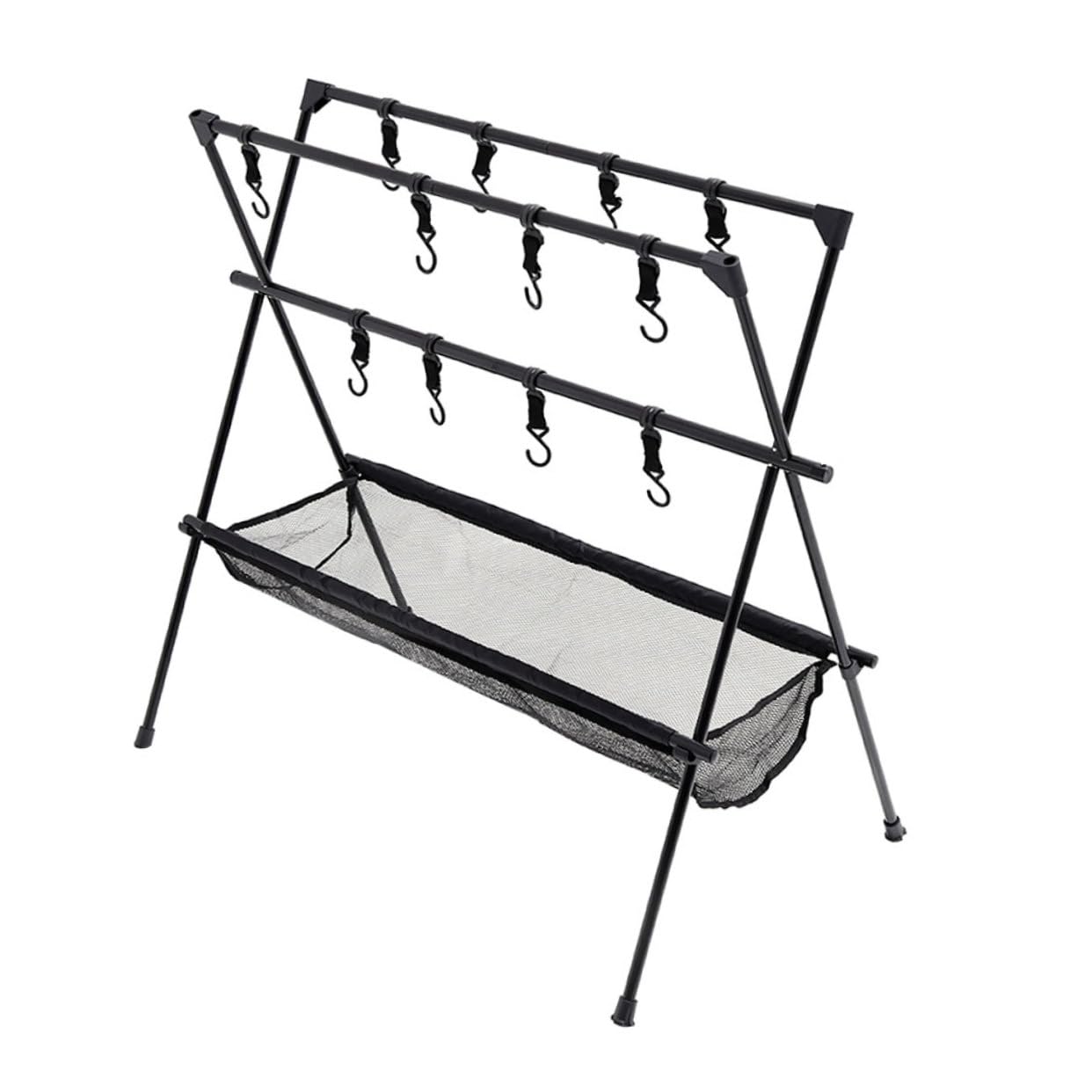 Alipis 1 Set Collapsible Camping Rack Portable Tripod Grill Storage Stand for Outdoor Cooking Picnics Hiking for Hanging Kitchenware Clothes Sundries