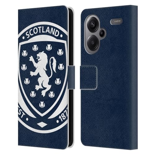 Head Case Designs Officially Licensed Scotland National Football Team Oversized Logo 2 Leather Book Wallet Case Cover Compatible with Xiaomi Redmi Note 13 Pro Plus 5G