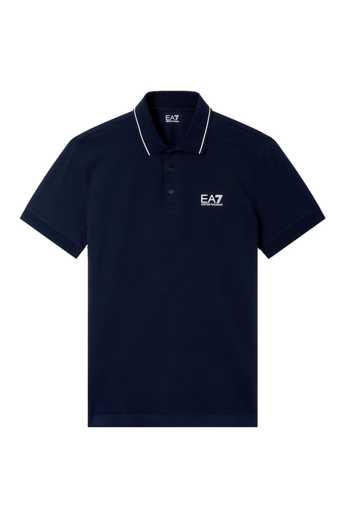 Emporio Armani Ea7 Blue Polo Shirts - Male - Polo Shirts - L - Tops