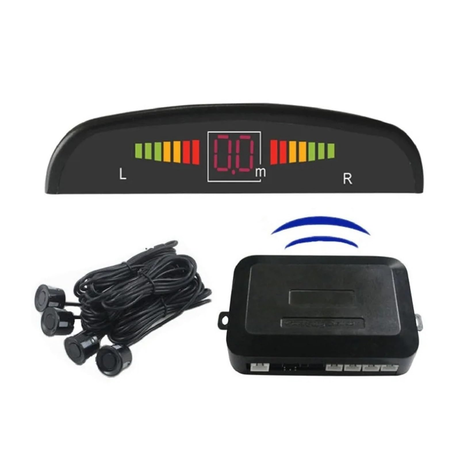 sensore parcheggio PDC Sensore Parcheggio LED Parktronic Per Auto Wireless Posteriore Con Display Del Rilevamento Monitor Radar Backup A 4 Retromarce