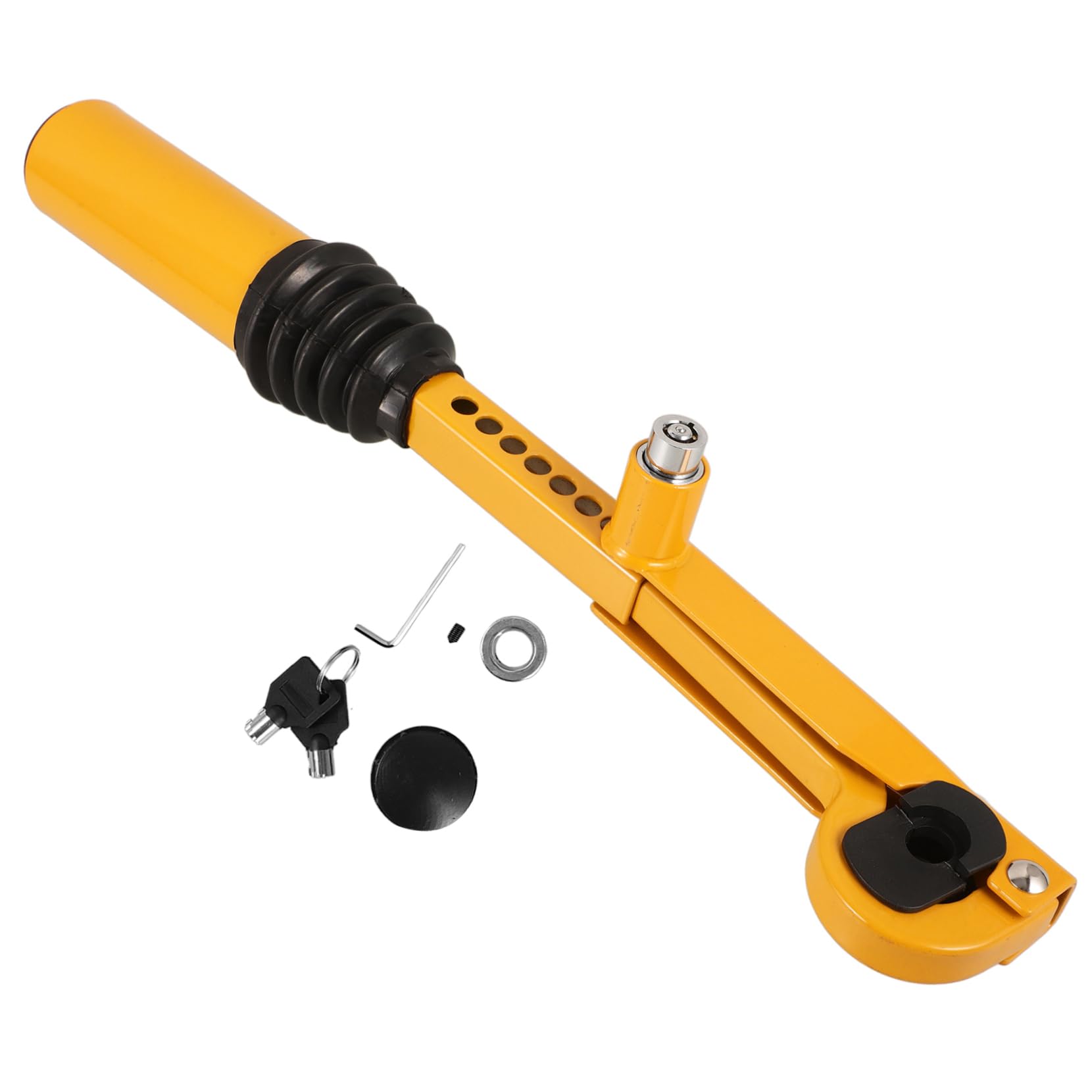 TOPBATHY Dispositif Antivol pour Voiture en Acier Or, Verrou de Levier de Vitesse Facile à Installer Structure Simple, Protection du Frein à Main pour Sécurité Renforcée