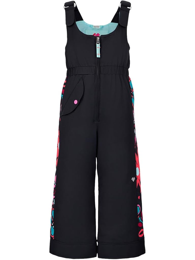 Black Obermeyer Snoverall Stripe Bib Pants (Toddler/Little Kid/Big Kid)