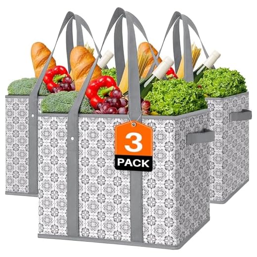 Large Foldable Reusable Grocery Tote Set