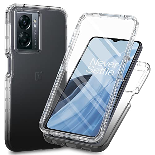 XINYEXIN Coque pour Oppo A57 4G/5G / Oppo A57S 4G / Oppo A77 4G/5G 360 Degrés Antichoc Protecteur D'écran Intégré, Silicone Bumper Full Body Protection Transparent Etui Housse - Le Noir Cover