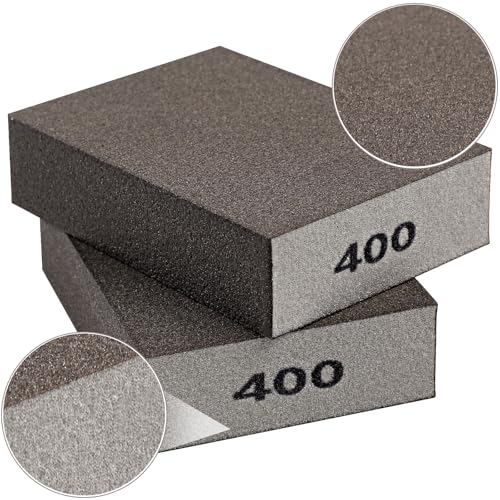Image of Romeda 8-Pack Sandpaper Block, 400 Grits Washable and Reusable Handmade Sanding Sponge, Drywall Sandpaper Blocks for Wooden Drywall Sheetrock and Metal Glazing