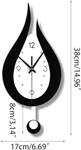 Miniatura 4 de Reloj de pared moderno con diseño de gota de agua, reloj de péndulo de acrílico creativo para el hogar, dormitorio, sala de estar, decoración de