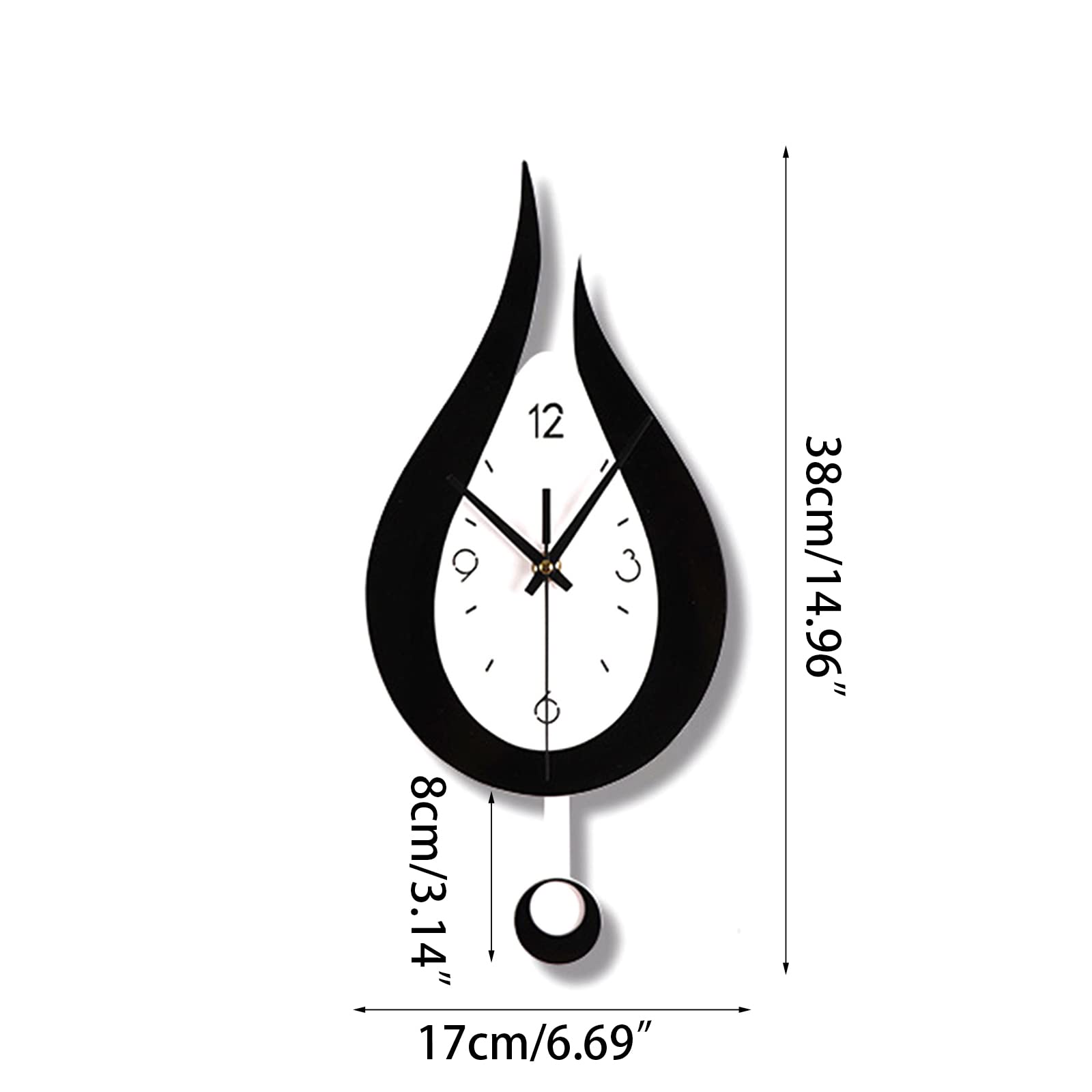 Orologio da Parete dal Design Moderno con Gocce d'Acqua per Orologio a Pendolo Acrilico Creativo