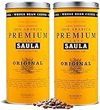 Premium Saula kaffebönor, Pack 2 kaburkar om 500 gr. Original 100% Arabica