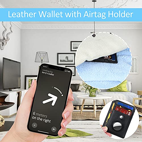 Befen Airtag Wallet For Men And Women, Befen Leather Slim Minimalist Rfid Blocking Wallets With Airtags Case Holder thumb #2