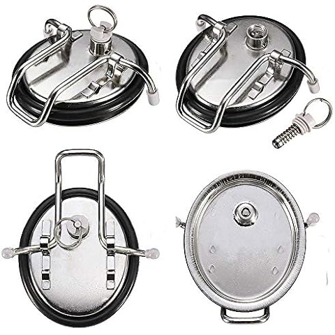 Semfeil Brew 304 stainless steel Cornelius Keg Lid New Replacement Corny Keg (Soda Keg) Lid with New O-ring for Cornelius or Firestone Kegs for homebrew beer kegging… Cover