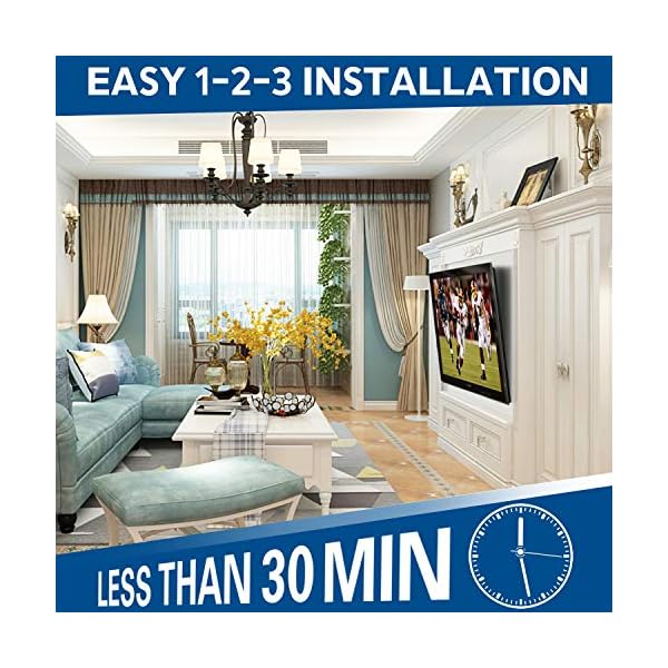 Mounting Dream Tilt TV Wall Mount Bracket for Most 37-70 Inch LED, LCD, OLED, Plasma TVs up to VESA 600x400mm and 60kg, Incl. Fischer Wall Plugs, Tilting TV Bracket MD2268-LK-02 Black - Image 6