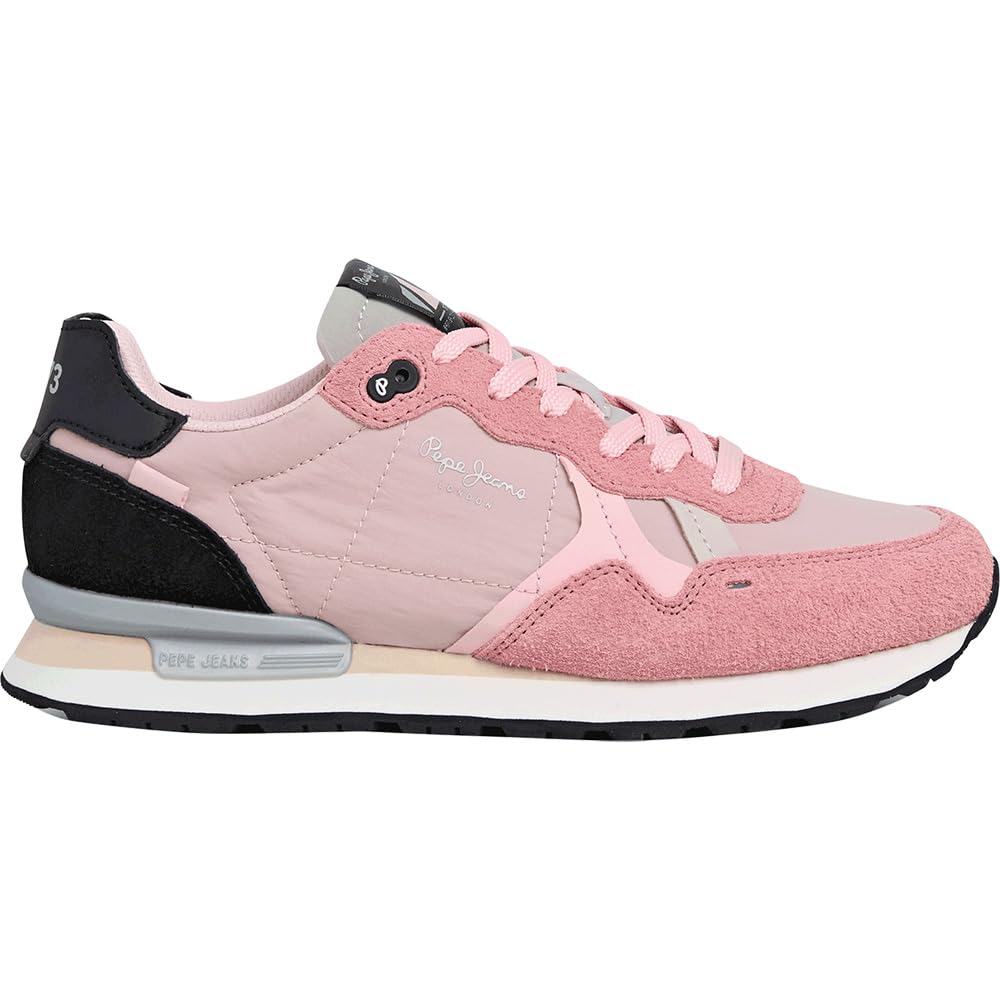 Pepe Jeans Women's BRIT AIR W Sneak, Pink (Factory Pink), 7