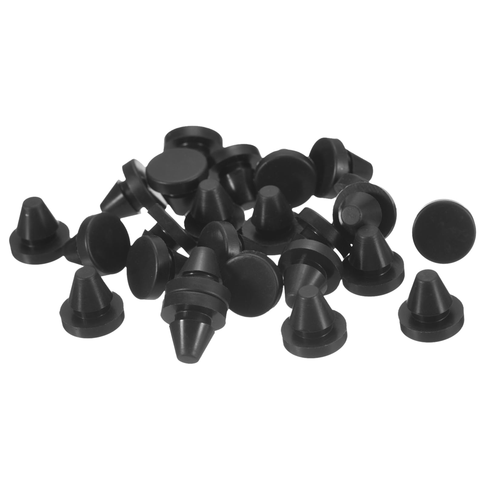 uxcell 36 Pcs Silicone Plugs, Rubber Round Snap in Locking Hole Plugs for 6-7mm Hole, Hole Stoppers Waterproof Hole Plug for Metal Tube, Furniture End
