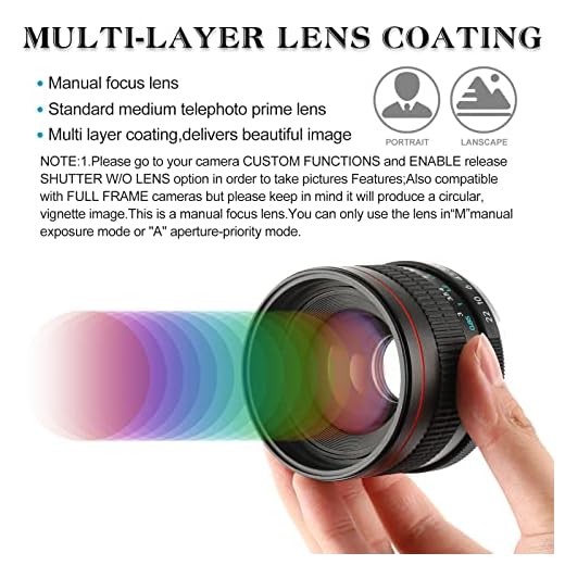 85mm f1.8 Portrait Lens for Canon Cameras