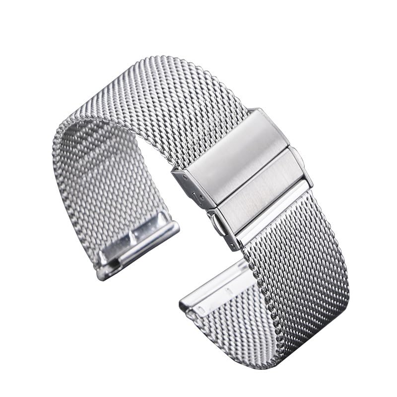 GenericQuick Release Premium Mesh Stainless Steel Watch Band Bracelet Solid Strap for Men Women