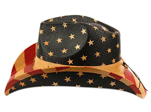ANGELA & WILLIAM Men's & Women's Western Style Cowboy/Cowgirl Straw Hat (COW2935)