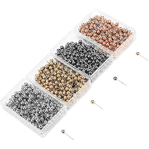 Pssopp 800Pcs Multi Colour Pearl Head Pins Cover
