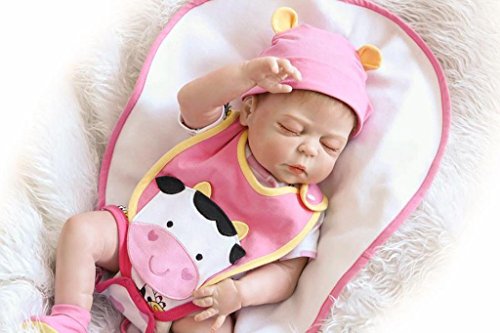 TERABITHIA 57cm Lifelike Silicone Vinyl Full Body Waterproof Sweet Dreamer Reborn Baby Girl Dolls