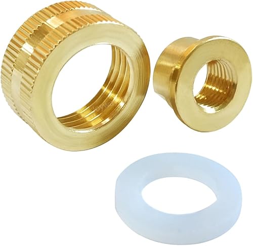 Miniatura 6 de Joywayus Tubo giratorio de latón 34 "GHT x 14" NPT doble rosca hembra manguera de jardín roscada a tubo adaptador roscado (paquete de 2)