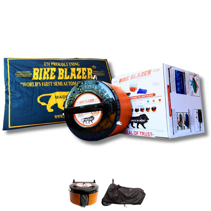 Image of BIKEBLAZER Semi-Automatic Full Body Bike Covers - Heavy Duty Device | Water Resistant | UV Safe | 100% Dust Proof | Anti-Theft & Scratch Proof Covers, Compatible with All Triumph Motorcycles KHK