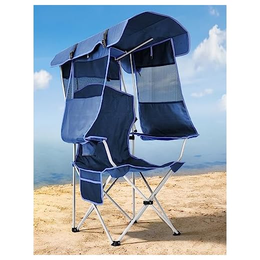 Best lawn chair with umbrella Folding Beach Chair with Canopy Shade