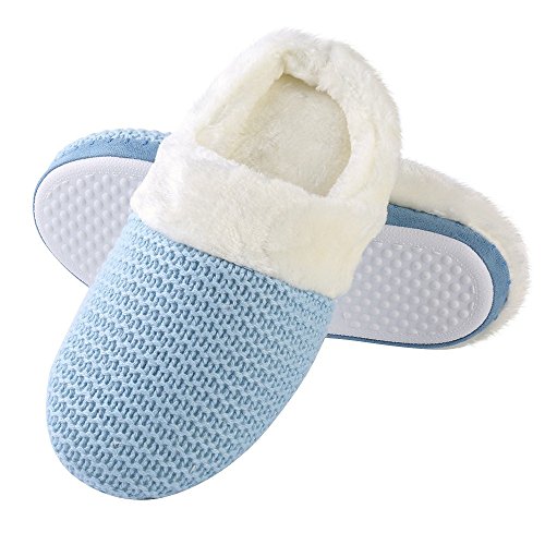 Cozy Slippers with Weave Design, Fleece Band & Lined Interior, Comfortable for Daily Use, Cushioned Rubber Sole with Anti Skid Texture2