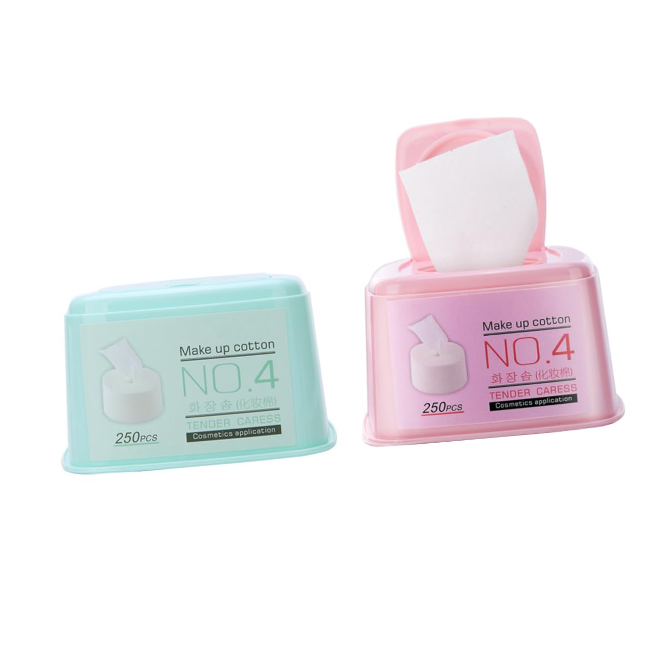 Mikinona Cotton Pads for Face 250 Count Makeup Remover Wipes Gentle Cleansing Pads Extracted Cotton Random Color