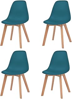 Festnight 4 Sillas de Comedor Elegante Turquesa 46,5 x 47,5 x 83 cm