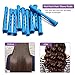 Coolrunner Hair Perm Rods Set, 60PCS Blue Plastic Curler Perming Rods with Steel Pintail Comb, DIY Hair Curler Styling Tools for Hairdressing Hair (0.9cm)