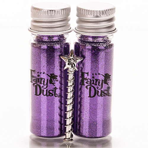 Fairy Dust Magic Vials of Fairy Dust and Magic Wand Set | Authentic from The Land of Sorralia | Discerning Amethyst | 2 Pack