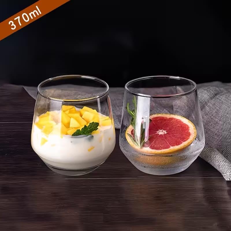 Image of PrimeWorld 370ML Vintage Drinking Glasses - Set of 6 | Premium Water, Juice, Cocktails, Mocktails, Whisky & Beverage Glasses | Elegant & Durable Glassware for Everyday Use