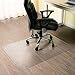 Tapis de chaise transparent pour sols durs - 90 x 120 cm - Haute résistance aux chocs - Antidérapant - Tapis de chaise d'ordinateur pour bureau ou maison - Protection de sol en bois PVC transparent