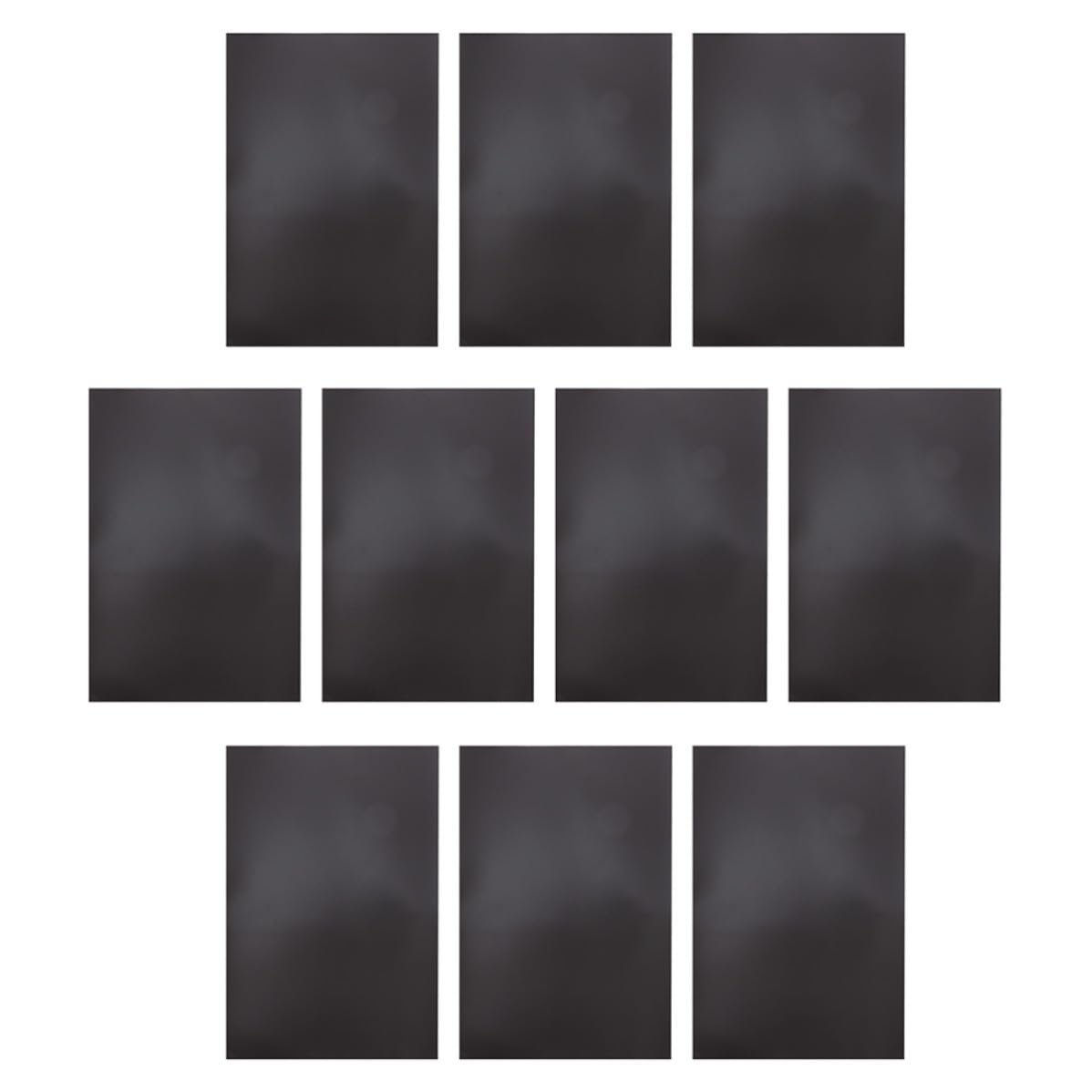 10 Piezas Lámina Magnética Flexible de Doble Cara Adhesivo Negro