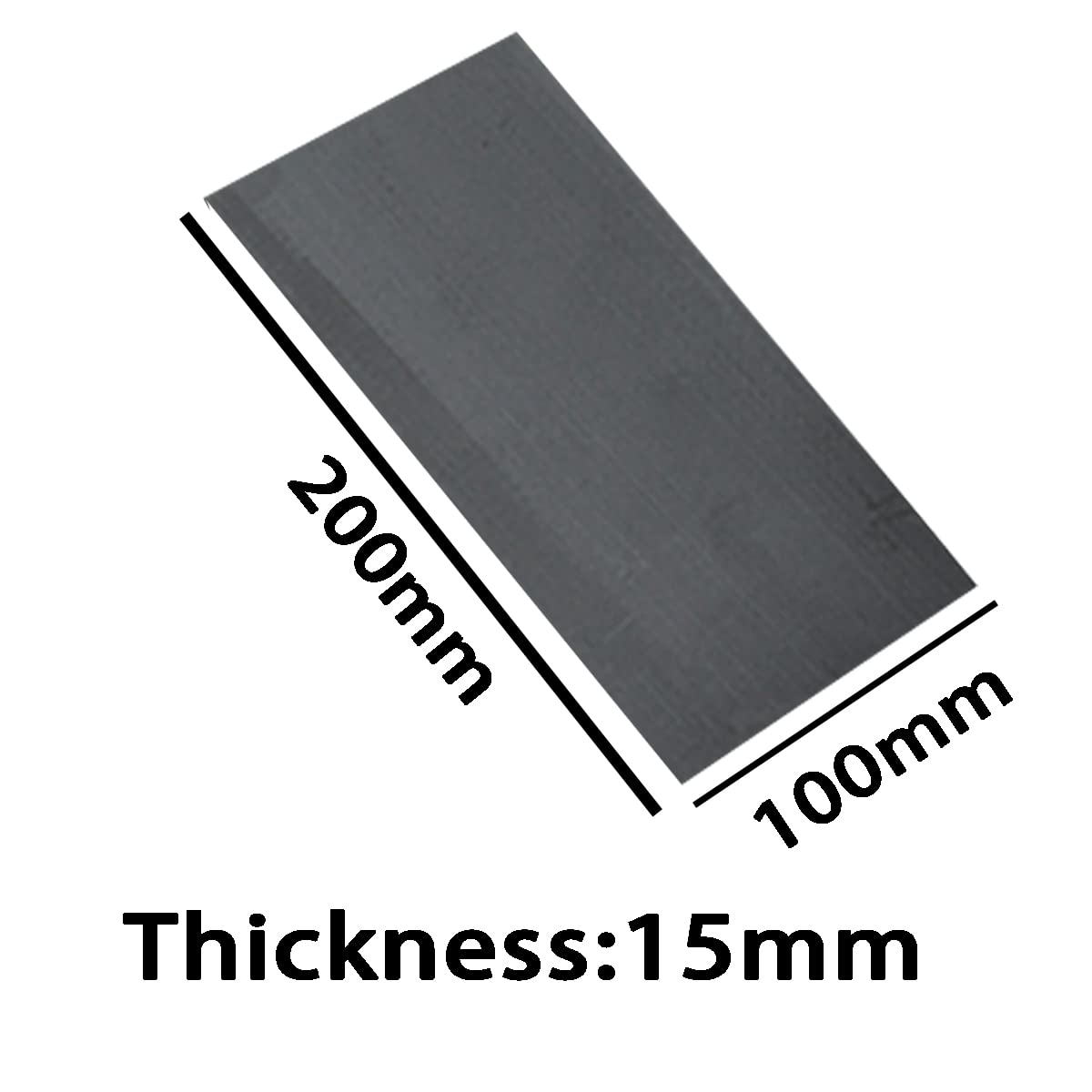 Placa de Lámina de Lámina de Grafito High para Materiales de Laboratorio, Longitud de 200 Mm de Ancho de 100 Mm, Espesor 5/15 Mm/Thickness 15Mm