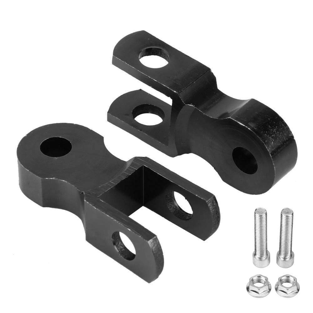 Qiilu Rehausse Ammortizzatore Moto, 2 Pezzi 5 cm Rialzo Elevatore per Telaio (Con Viti)