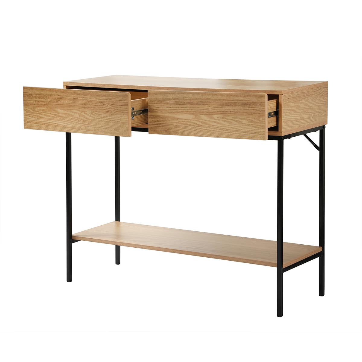 Casâme Console 2 Cassetti 1 Ripiano Decorazione in Legno - L100 cm