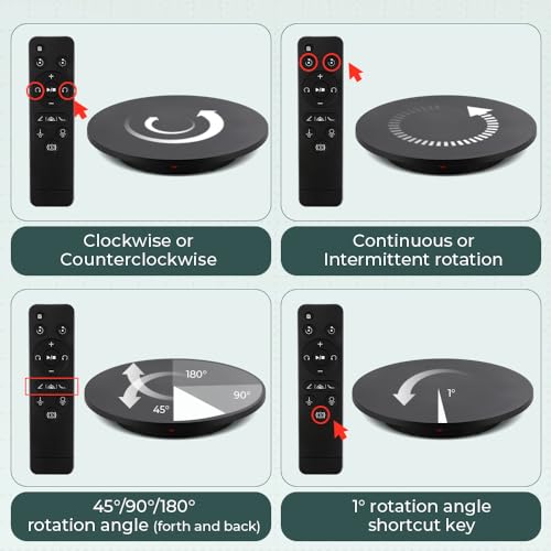 Flyrivergo Photography Turntable 16.5inch/220lb Motorized Rotating Display Stand 360 Degree with Remote Control Electric Turntable for Photo or Video, 3D Scanning