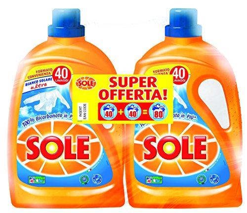 Sole Bianco Solare, Detersivo Lavatrice Liquido, 2...