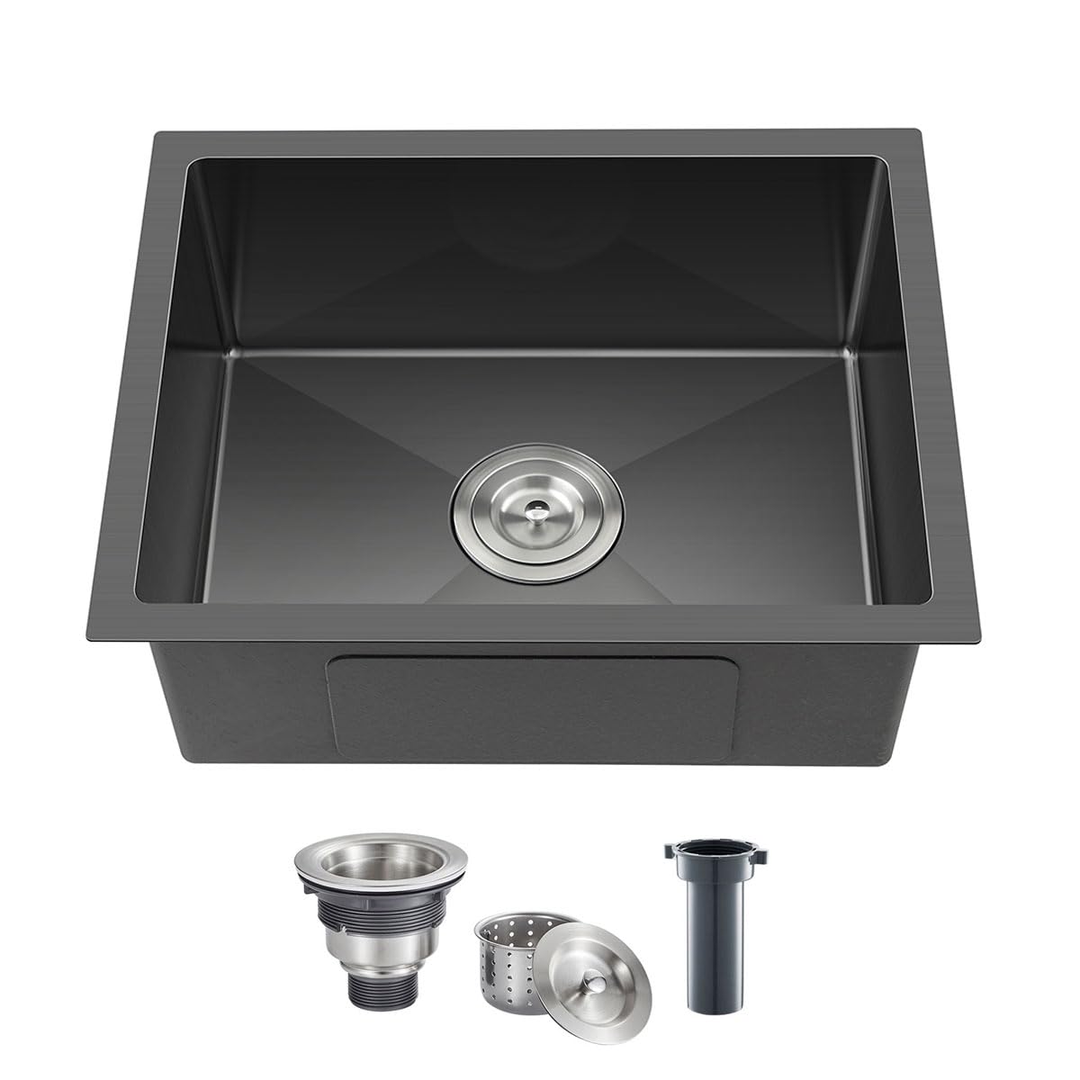 TSIBOMU 20-inch Undermount Kitchen Sink Black, T304