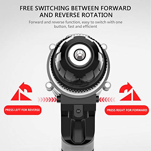 Spacmirrors Akku-Bohrschrauber, 12-V-Lithium-Akku-Bohrmaschine, 15-Gang-Drehmomenteinstellung, Doppellager… – Bild 4