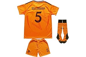 Real Madrid Bellingham #5 Away Kids Soccer Jersey