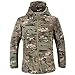 MakingDa Chaquetas impermeables para hombre con capucha casual chaqueta Softshell forro polar Chaquetas tácticas militares trabajo pesca escalada, CP-Camo, XL