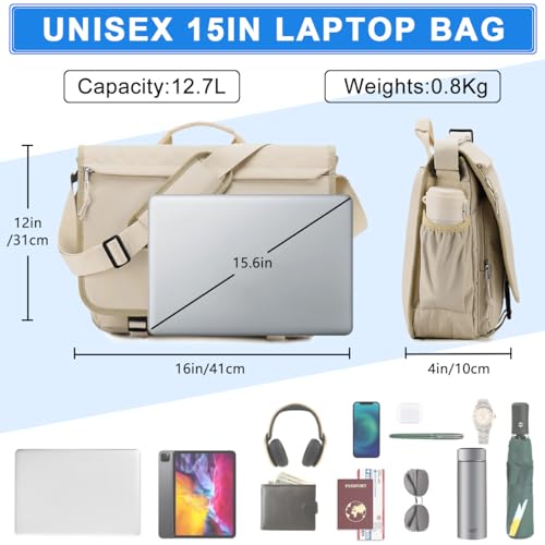 Vaschy AUVAMB136AP Messenger Bag For Men,Water Resistant Casual Satchel Briefcase Fashion Laptop Work Bag Crossbody Shoulder Handbag thumb #1