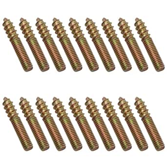 20pcs 5x30mm Double Ended Dowel Screw Self Tapping Threaded