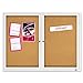 Quartet 2364 Cork Bulletin Board, 2 Door, Enclosed, 4-Ft x3-Ft, AM Frame