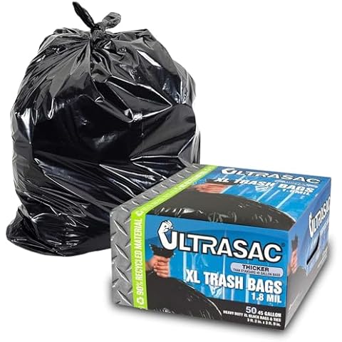Ultrasac Heavy Duty 45 Gallon Trash Bags Cover