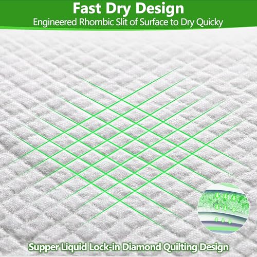 Image of Gimars XL 6-Layer Ultra Absorbent 1200ml 48-Hour Leak-Proof Dog Pee Pads, Quick Dry Extra Large Puppy Pads for Puppy Training, Senior & Incontinent Dogs, Cats, Overnight Use, 30 inchx36 inch, 30 Count Green