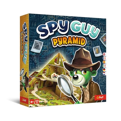 Trefl - Spy Guy Pyramide - Jeu d'Observation Coopératif, Plateau Spatial avec Éléments Mobiles, Jeu de Société Familial pour Les Adultes et Les Enfants à partir de...