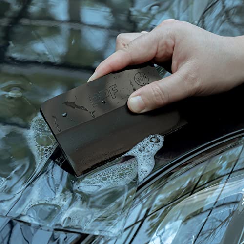 Image of FOSHIO PPF Squeegee - Anti-Scratch TPU Rubber Squeegee for Paint Protection Film and Car Window Tinting (Black, Large)
