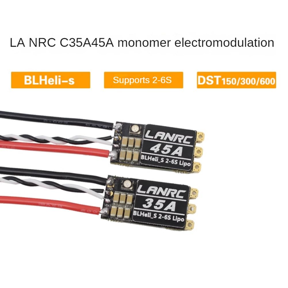 BLHeli S 2-6S Lipo 45A ESC Spazzole LED RGB Programmabile Integrato D-Shot 150/300/600 ONESHOT125 per Accessori di Ricambio Drone RC FPV